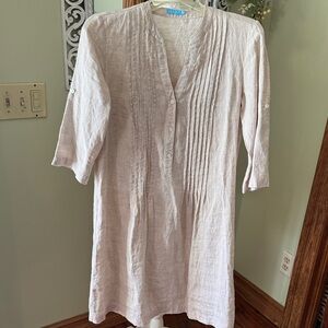 J. McLaughlin Beige Linen Dress